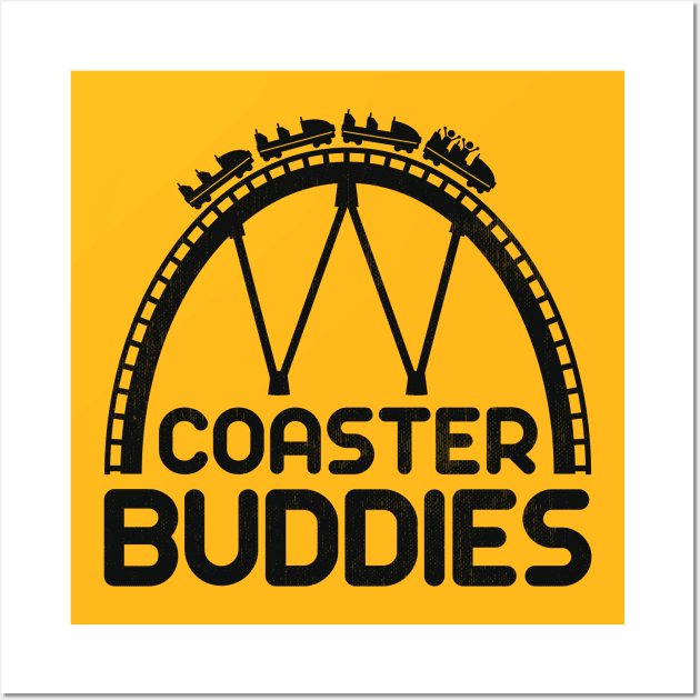 Coaster Buddies (black) Wall Art by bryankremkau